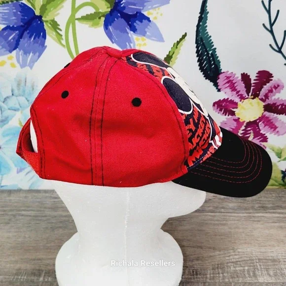 Disney Mickey Mouse Boys Youth Strap Back Hat Kids Baseball Cap Adjustable Red - Picture 4 of 7
